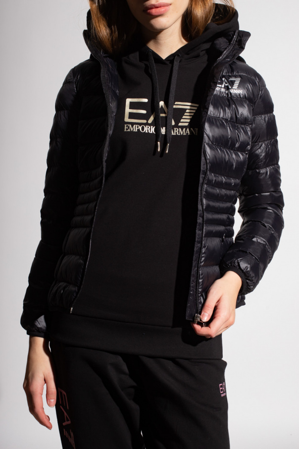 Black Puffer jacket EA7 Emporio Armani IetpShops Croatia